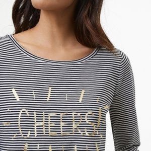 ONLY 2 LEFT!❤️ NWT LOFT “Cheers” Long Sleeve Shirt